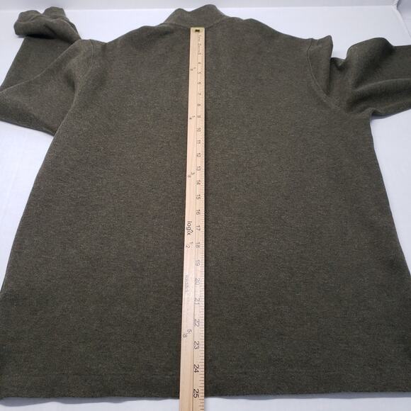 Polo Ralph Lauren 1/4 Zip Sweater Mens Small Green Pullover Preppy Casual Cotton - Picture 14 of 16